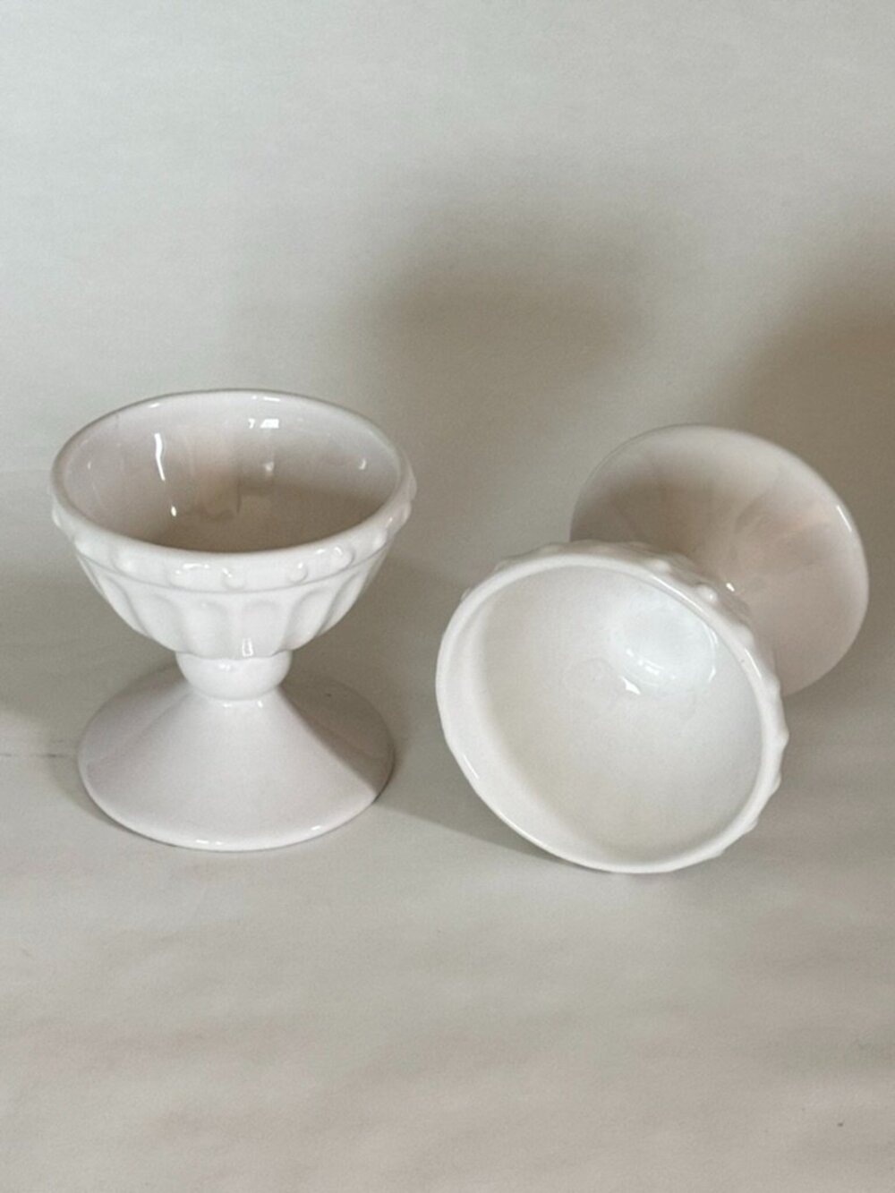 VINTAGE AVON Milk Glass Footed Dessert Cup Retro Collectible